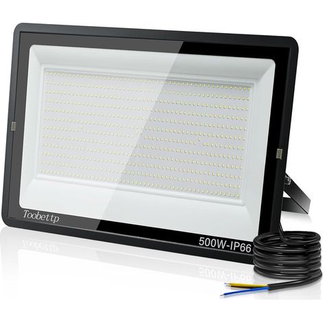 500W Projecteur LED Extérieur, Spot LED Exterieur 50000LM Super Lumineux 6500K Blanc Froid Éclairage de Sécurité Extérieur IP66 Imperméable pour Garage Jardin Terrasse Parking (1/5)