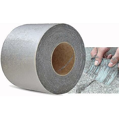 Bande en caoutchouc butyle imperméable de papier d'aluminium pour la réparation Marine de plancher de tuyau de toit de fenêtre de mur, Rupture de tuyau 10 cm X 5 cm (1/3)