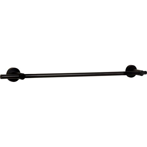 Croydex Black Bathroom Towel Holder Bar, Flexi-Fix, Matt Black - Epsom (1/6)