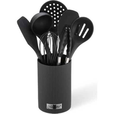Ustensiles de cuisine MAESTRO MR-1542-NOIR 8 éléments Noir (1/5)