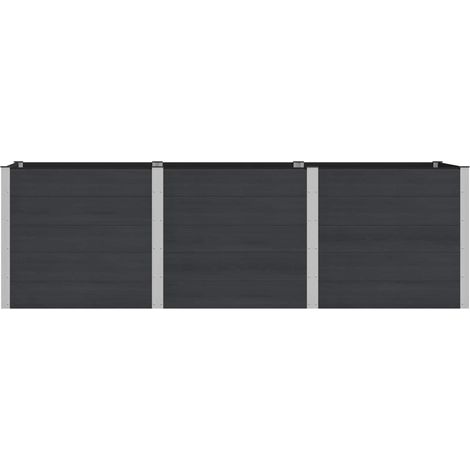 Maison Exclusive - Letto rialzato da giardino Nero 300 x 100 x 91 cm