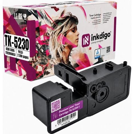 Toner Inkdigo TK5230Y compatibile con Kyocera ecosys M5521cdn P5021cdn P5021 certificato TÜV (1/5)