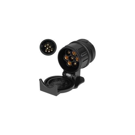 Prise de Remorque 13 Broches vers 7 Broches, 12V Adapteur Prise Remorque Attelage, Adaptateur Prise Remorqu, Connecteur Prise de Remorque Male, pour Remorque de Voiture, Tracteur, Caravane