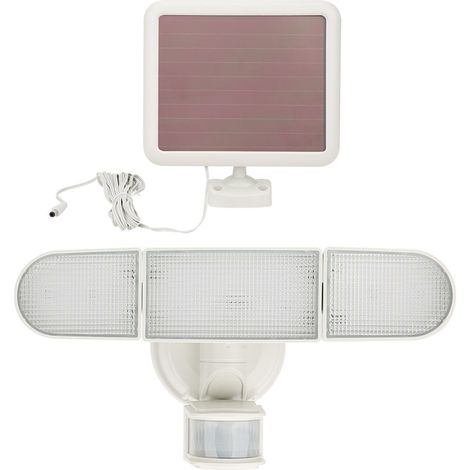 Luminaire Solaire Intelligent à Détection de Mouvement 3 Lumières – Pour Cour, Garage, Allée (IP44, ABS, LED SMD 2835, 15m)