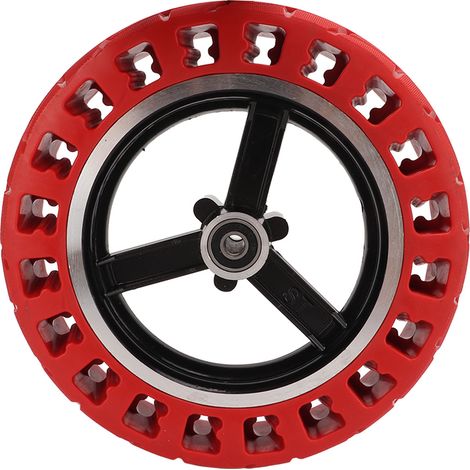 Pneu Roue Moto Électrique LYH L0012 10x2.125 Pouces Plein Anti-Choc Remplacement pour Trottinette Kugoo M4 8.5 Pouces Rouge (1/5)