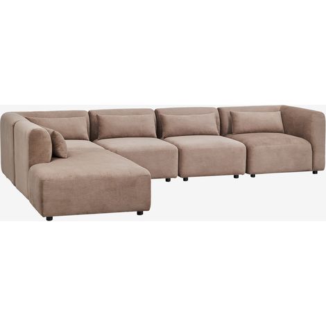 Canapé modulaire 5 pièces Fogler avec méridienne gauche SKLUM