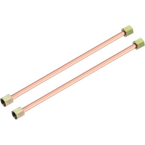 2Pcs Tuyau D'échappement Pour Compresseur D'air, Filetage M10 Longueur 8" Écrou Hexagonal Tube En Aluminium Accessoires Pour Compresseur D'air Pièces De Rechange (Embout Évasé) (1/5)