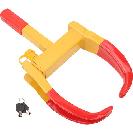 Antivol de roue pour véhicule avec clip revêtu souple, fixation robuste, dispositif de sécurité pour remorques et voitures (1/5)