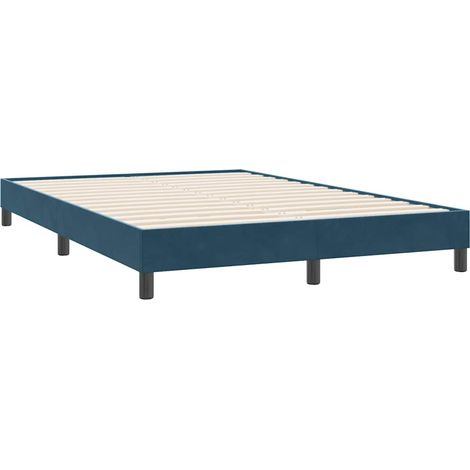 Maison Exclusive - Bettgestell ohne Matratze Dunkelblau 140x220 c (1/5)