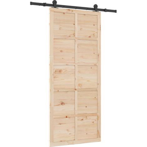 Maison Exclusive - Schiebetür Natur 80 x 208 cm Massives Kiefernh