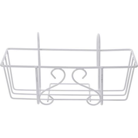 Support métallique pour jardinière à fixer sur garde-corps de balcon, porte-pots suspendus pour plantes et fleurs