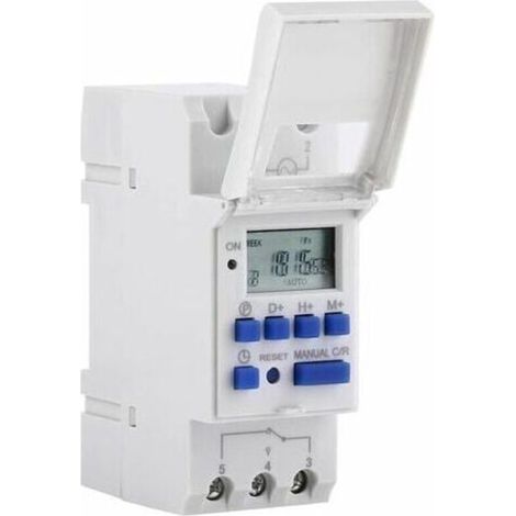 Programmateur électrique hebdomadaire LCD avec minuterie numérique 15 A (220 V)-Crezuo (1/4)