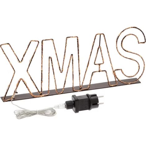 Scritta luminosa led olor rame, bianco caldo per decorazioni -Natale (1/4)
