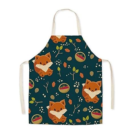 Kinderschürze aus Leinen mit süßem Muster zum Kochen, Malen, Gärtnern (1/3)
