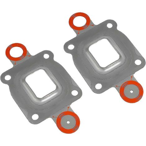 Joints de coude de collecteur d'échappement (paquet de 2, type sec) compatibles avec les moteurs Mercurizer V6/V8 de 4,3 L, 5,0 L et 5,7 L. (27864850A02 A1) (1/5)