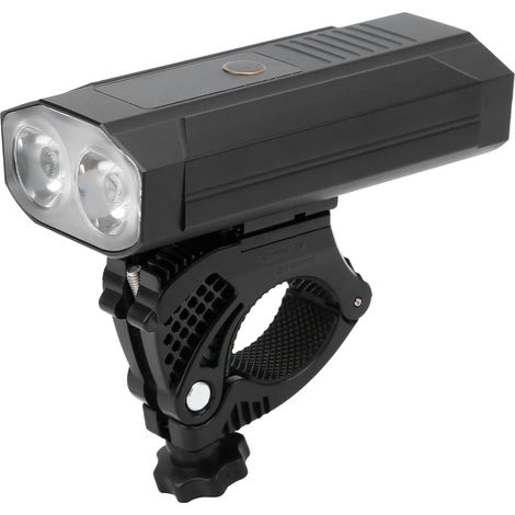 Wiederaufladbares USB-Fahrrad-Frontlicht, verstellbar und wasserdicht, mit Halterung. (1/5)