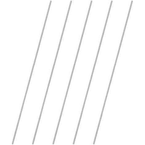 Lot de 5 tiges entièrement filetées, M5 x 400 mm, filetage à droite en acier inoxydable 304, pour boulons d'ancrage/pinces/étriers de fixation de meubles, vis à filetage métrique (1/5)