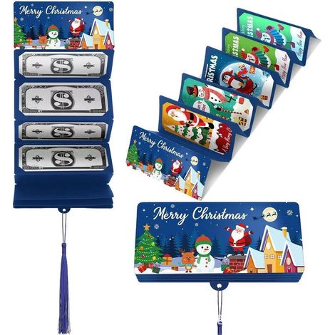 Enveloppe Rouge De Noël - Boîte À Surprises Avec 10 Fentes Pour Cartes - Décoration Festive Et Stockage De Cadeaux - 2 Pièces (1/3)