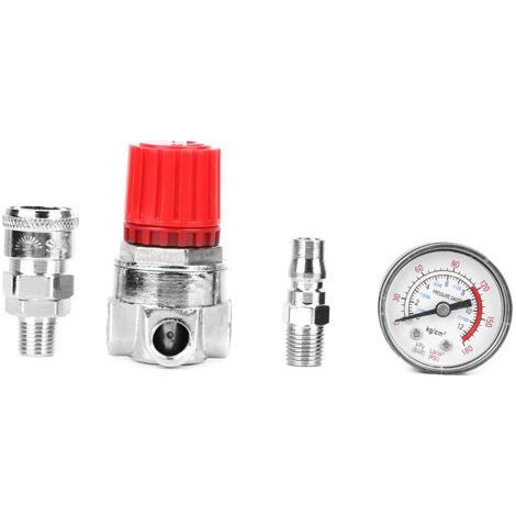 Air Compressor Pressure Regulator Valve Gauge - Zinc Alloy - 0.8MPa Working Pressure - 10mm Gauge (1/5)