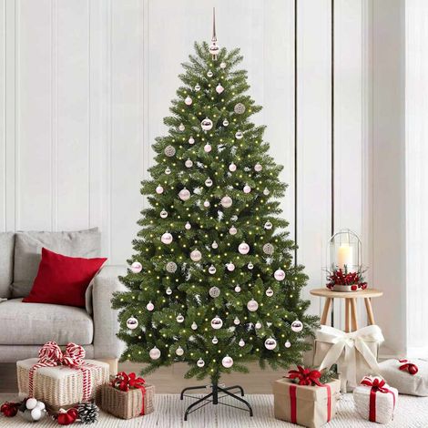 Künstlicher Weihnachtsbaum Grün 210 cm PVC und Metall