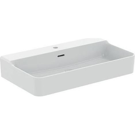 IS Waschtisch Conca 1 Hl. m.Ül. 800x450x165mm Seidenweiß (1/3)