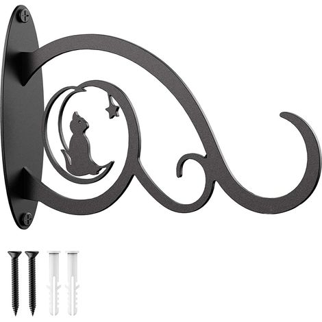 1 support mural de suspension pour plantes, idéal pour suspendre une mangeoire à oiseaux, une lanterne, un carillon éolien ou une guirlande lumineuse. (1/5)