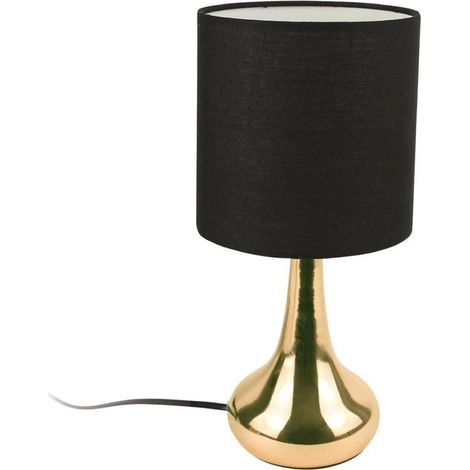Lampe à poser touch dorée noir (1/3)