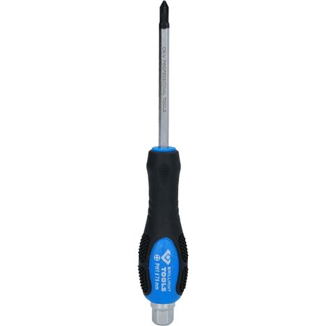 BRILLIANT TOOLS Schraubendreher Kreuzschlitz mit Schlagkappe PH1 - BT034808 (1/3)