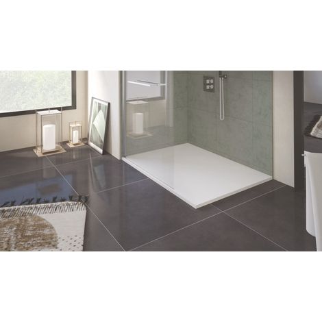 ONDEE - Plato de ducha NOLA 3 - Puede cortarse - 100x120x3cm - Resina - Blanco (1/5)