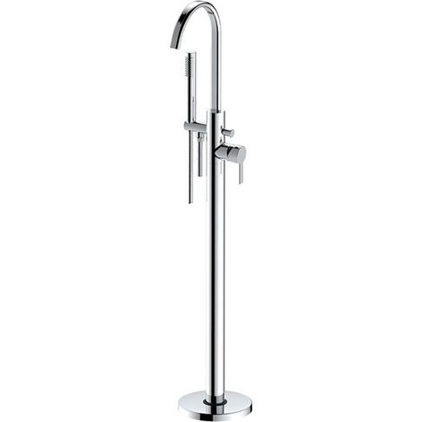 Signature Onyx Freestanding Bath Shower Mixer Tap with Shower Kit - Chrome (1/2)