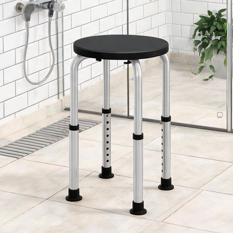 Tabouret de douche réglable en aluminium pour senior negro (1/5)