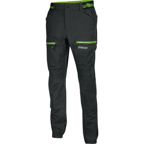 Pantalon de travail élastique U-Power Harmony - XL - Gris / vert