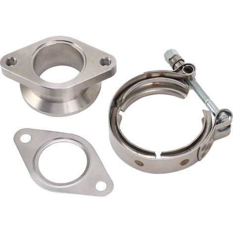 42-mm-Auslaufsicherer Flansch, 2-Loch-Wastegate-Adapter auf MVS-V-Band mit Dichtung und Klemme, Turbo-Anschluss (1/5)