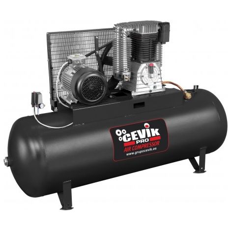 Compresor correa pro estacionario 500 litros 10hp trifasico 400v ca-pro500-10tf CEVIK