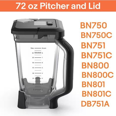 Tasse Ninja 72 oz sans couvercle Compatible avec les mixeurs Mega Kitchen BL770, BL771 et BL780 (1/5)