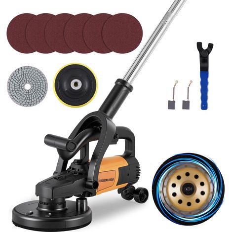 Concrete Floor Sander 180 mm 3800 W with 6 Speeds and 3 Discs (1/5)