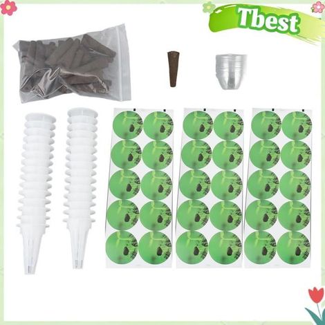 Tbest Kit de dosettes de démarrage de graines Kit de dosettes de graines hydroponiques réutilisables sans sol, piscine essence (1/5)