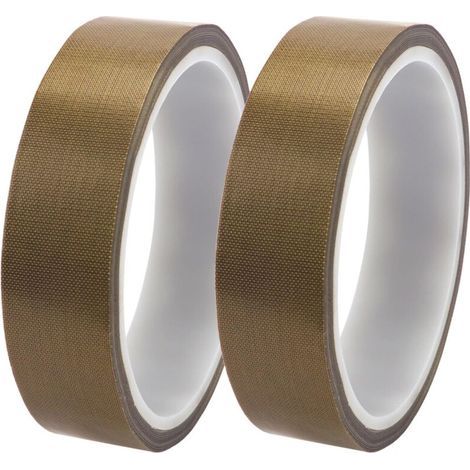 2 Stück PTFE-Band, hochtemperaturbeständig bis 300 °C, rückstandsfrei klebendes Teflonband, für Vakuumverpackungsmaschinen (1/5)