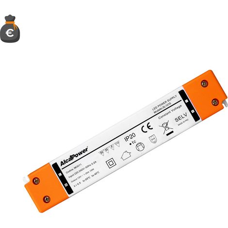 Alimentation à découpage Alcapower 24 V 15 W 0,625 A IP20 pour éclairage, convertisseur de tension compact pour installations professionnelles