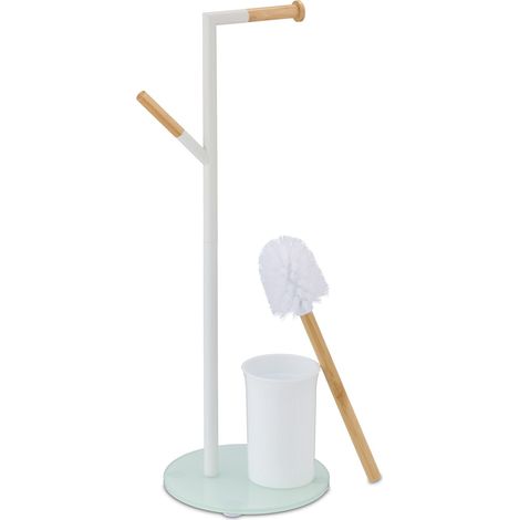 Servetto WC elegante e igienico con portascopino 64 x 27 x 22 cm in acciaio inossidabile grigio 130015458