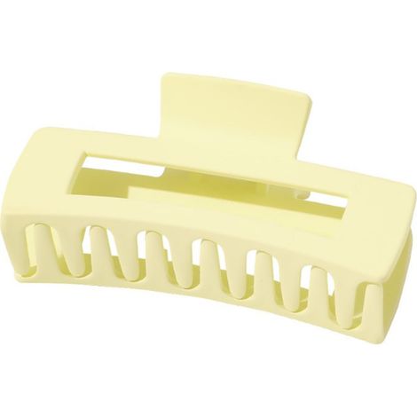 Pince à cheveux large crème mate pour cheveux épais et longs, maintien fort antidérapant, clip mâchoire robuste (1/5)