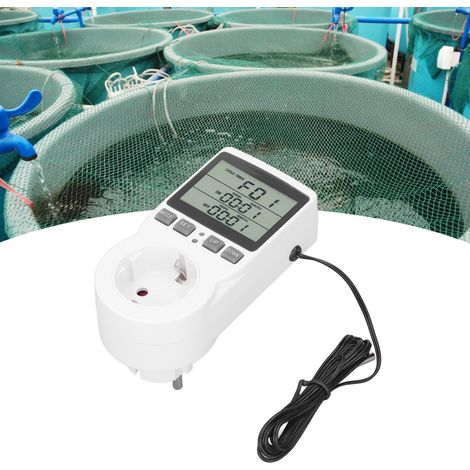 Thermostatische Steckdose, Temperaturschalter, Steckdose mit Countdown-Timer, LCD-Temperaturregler, europäischer Standard 100–240 V (1/5)