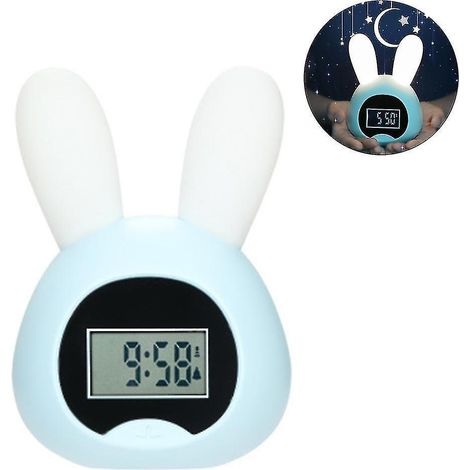 Réveil lumineux pour enfants, mignon, lapin, réveil LED USB, lapin créatif (1/5)