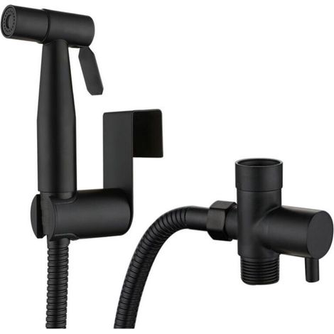 Bathroom Hand Shower, Bathroom Hand Shower Set, Bathroom Shower Head with Hose, Black (1/5)