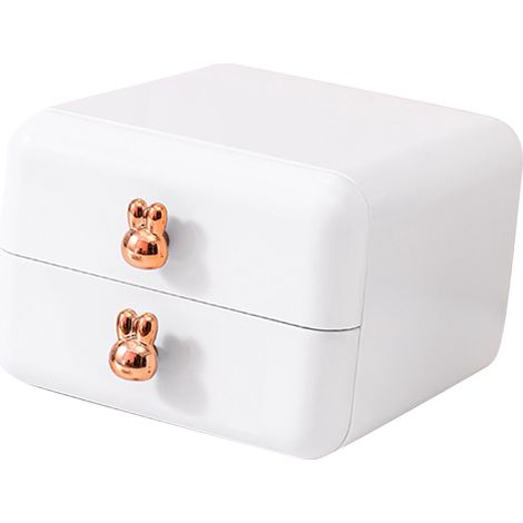 Boîte de rangement de bureau avec tiroirs pour bijoux, accessoires cheveux et divers, organisateur de table pour chambre, dortoir et bureau (1/5)