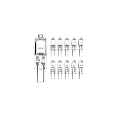 10 morceaux d\'ampoules halogènes G4, ampoules G4 20W, 12V des lumières de base à aiguille halogène, 2800k Lumière blanche chaude, lampe halogène à basse pression, lampe à capsule transparente (1/5)