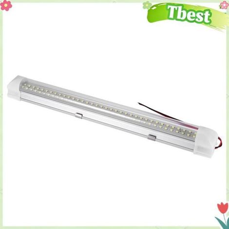 Tube de lampe 72 LED, perles LED SMD 2835 haute luminosité avec interrupteur, basse tension 12 V 85 V pour vitrines de camions de (1/4)