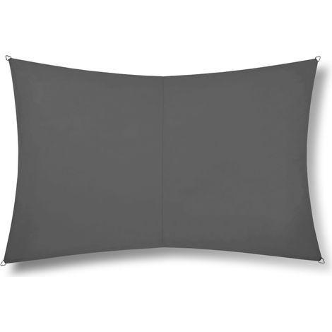 Voile d'ombrage rectangulaire RIVAGE Ardoise - 4 x 3 m - Qualité Premium Jardiline (1/2)