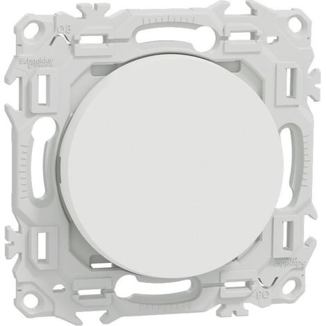 Schneider – Poussoir va-et-vient complet 250V 10A – Mécanisme avec coque de protection – Pour intérieur – Compatible plaque Odace