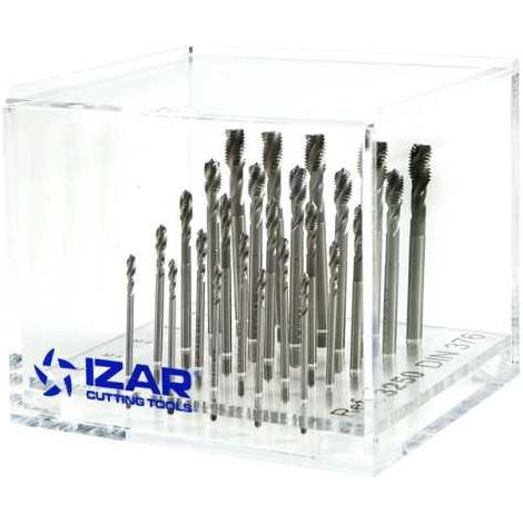 Macho Maquina 03,00X0,50 Helicoidal HSS Co DIN376/374 (M/MF) TIN -3250- IZAR (1/4)